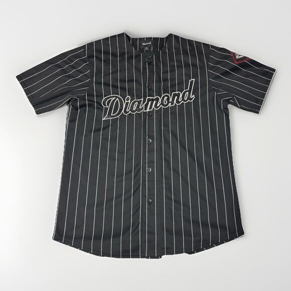 Diamond Supply Co. Other - Diamond Supply Co Baseball Jersey Men's Medium Black Pinstripe 98 Button Up